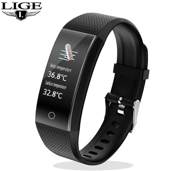 LIGE New Thermometer Watch Waterproof Health Monitor Heart Rate Blood Pressure Pedometer for Android ios Electronic Sports Watch
LIGE New Thermometer Watch Waterproof Health Monitor Heart Rate Blood Pressure Pedometer for Android ios Electronic Sports Watch