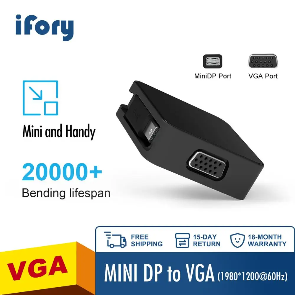 iFory Mini DisplayPort to VGA Adapter1080p Thunderbolt DisplayPort to VGA Compatible with MacBook Pro 2019, Mac Mini, Surface Bo
iFory Mini DisplayPort to VGA Adapter1080p Thunderbolt DisplayPort to VGA Compatible with MacBook Pro 2019, Mac Mini, Surface Bo