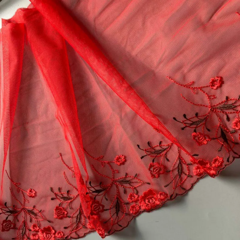 3Yds/lot 28cm Flower Wide Red Fluorescent Red Floral Embroidery High Quality Lace Trim For Garments And Wedding
3Yds/lot 28cm Flower Wide Red Fluorescent Red Floral Embroidery High Quality Lace Trim For Garments And Wedding