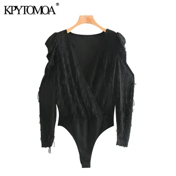 Vintage Sexy Fringed Tassel Bodysuits Women 2020 Fashion V Neck Long Sleeve Female Playsuits Chic Body Mujer
Vintage Sexy Fringed Tassel Bodysuits Women 2020 Fashion V Neck Long Sleeve Female Playsuits Chic Body Mujer