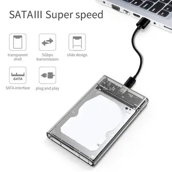 SSD Case 2.5 SATA to USB 3.1 Transparent Gen 1 Type-C Solid State Drive Box 2.5 inch HDD SSD Enclosure 480Mbps Hard Drive Disk
SSD Case 2.5 SATA to USB 3.1 Transparent Gen 1 Type-C Solid State Drive Box 2.5 inch HDD SSD Enclosure 480Mbps Hard Drive Disk