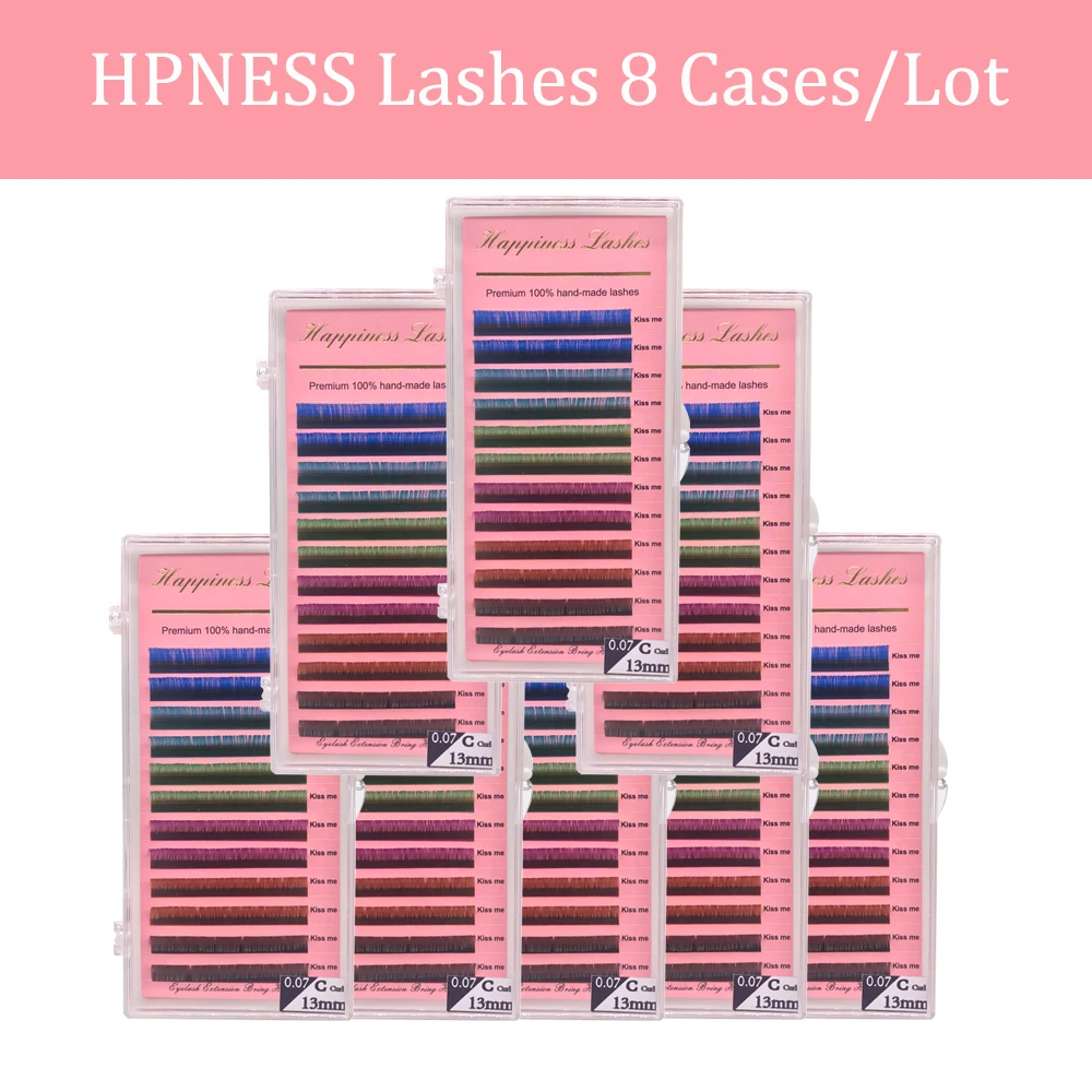 6 Colors False Eyelash Extensions 8 Tray/Lot 0.07 C/D Curl Natural Individual Premium Rainbow Lashes Extension 100% Hand-Made
6 Colors False Eyelash Extensions 8 Tray/Lot 0.07 C/D Curl Natural Individual Premium Rainbow Lashes Extension 100% Hand-Made