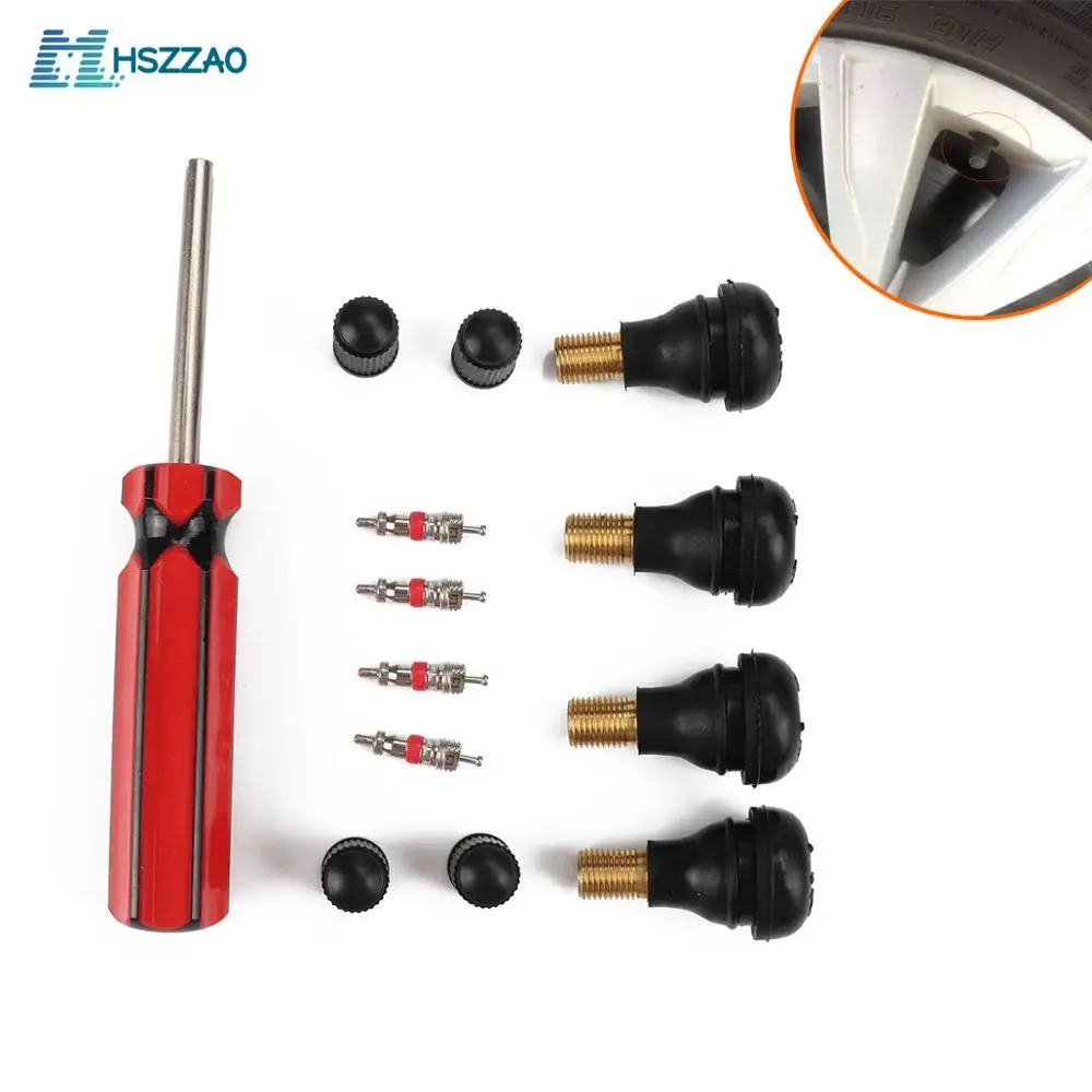 High-end valve core installation tool + valve core + TR412 - For: car, truck with tubeless tire set
High-end valve core installation tool + valve core + TR412 - For: car, truck with tubeless tire set