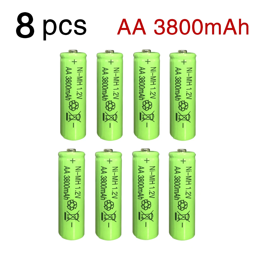 8 X AA battery New Original 3800mAh 1.2V NiMH Rechargeable Battery NI-MH AA batteries
8 X AA battery New Original 3800mAh 1.2V NiMH Rechargeable Battery NI-MH AA batteries