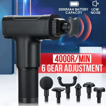 Muscle Massager Powerful Tissue Massage Guns Muscle Pain Management Training Exercising Body Relaxation 4000r/min with 6 Heads
Muscle Massager Powerful Tissue Massage Guns Muscle Pain Management Training Exercising Body Relaxation 4000r/min with 6 Heads