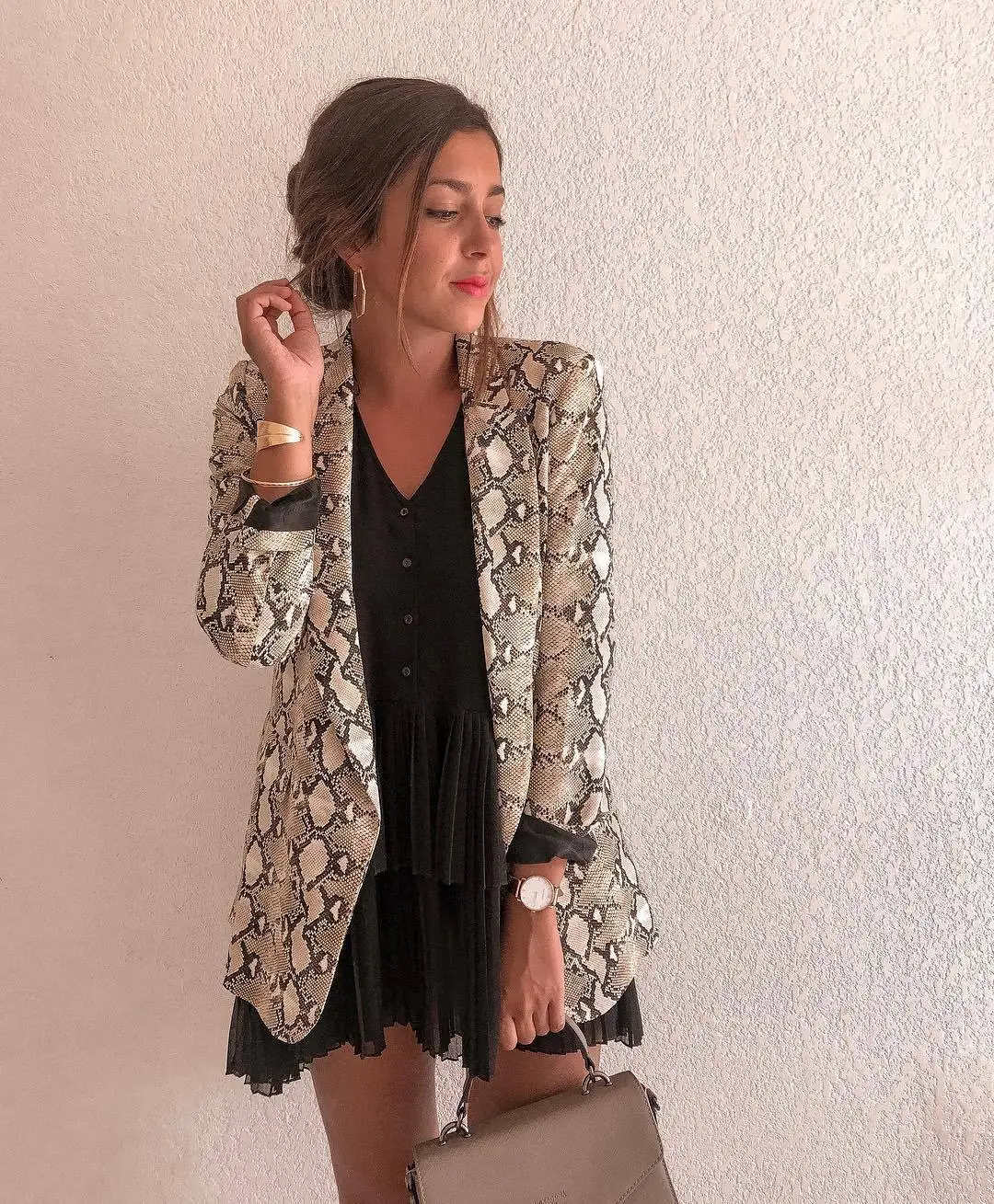 2019 Women's Snake Print Blazer women's suit top women Women Blazer Snake Print Long Sleeve Suit Coat BikerJacket Outwear Tops
2019 Women's Snake Print Blazer women's suit top women Women Blazer Snake Print Long Sleeve Suit Coat BikerJacket Outwear Tops