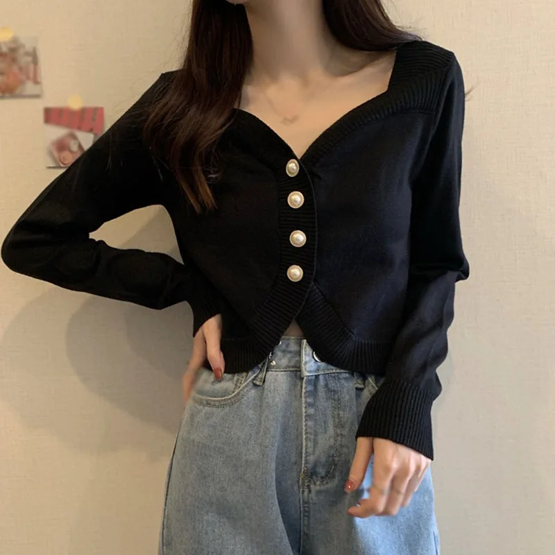 Jlong Korean Sweater Cardigan Women Casual Solid Color Long Sleeve Knitted Cardigans Tops Spring Autumn Single Breasted Sweate
Jlong Korean Sweater Cardigan Women Casual Solid Color Long Sleeve Knitted Cardigans Tops Spring Autumn Single Breasted Sweate