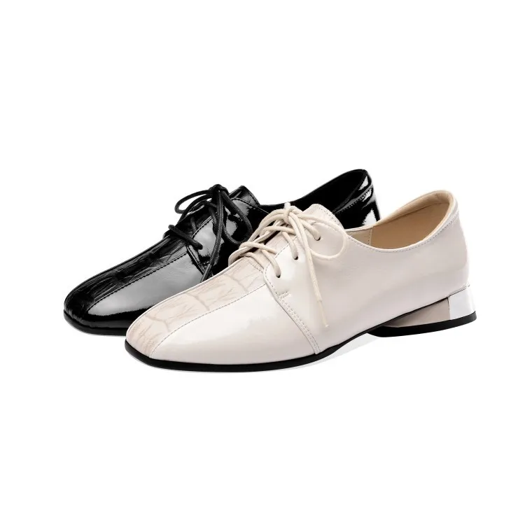 Western Style Early Spring New Style Women's round-Toe Chunky Semi-high Heeled Lace up Front Sheepskin + Full-grain Leather Rubb
Western Style Early Spring New Style Women's round-Toe Chunky Semi-high Heeled Lace up Front Sheepskin + Full-grain Leather Rubb
