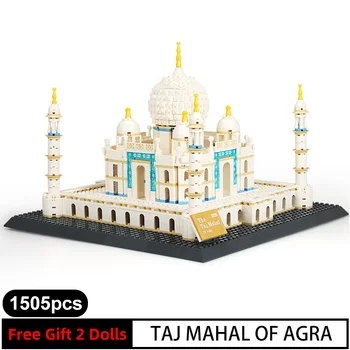 1505pcs 5211 World's Famous Architecture Taj Mahal, Agra Palace 3D Model Building Blocks Children's Educational Bricks Toy Gift