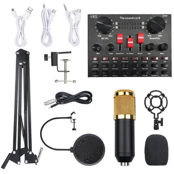 Multi-functional Live Sound Card BM800 Microphone Set Audio Recording Equipments 16 sound effects With BT function for recording
Multi-functional Live Sound Card BM800 Microphone Set Audio Recording Equipments 16 sound effects With BT function for recording