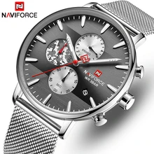 

NAVIFORCE Men’s Fashion Casual Watches Male Waterproof Stainless Steel Wrist Watch Quartz Calendar Chronograph Relogio Masculino