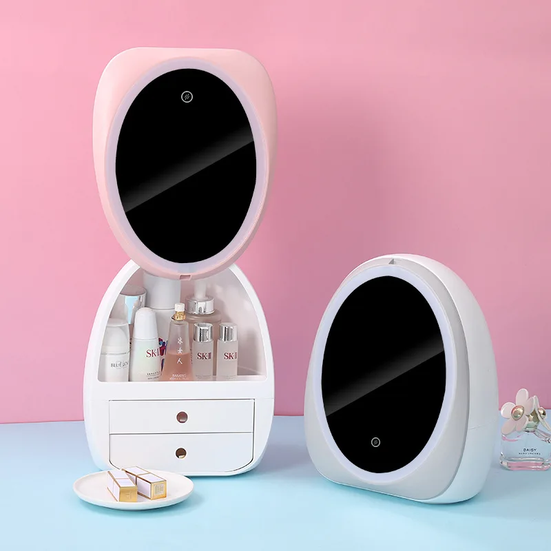 Drawer Type Cosmetic Storage Box Bedroom Dormitory Student Girl with Mirror with Light Desktop Storage Box Jewelry Storage Box
Drawer Type Cosmetic Storage Box Bedroom Dormitory Student Girl with Mirror with Light Desktop Storage Box Jewelry Storage Box