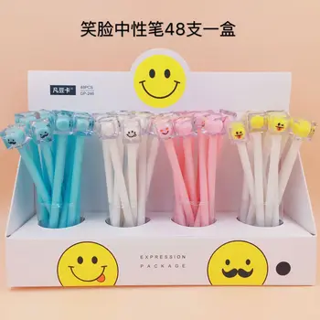 48 pcs Gel Pens Cartoon Big Face black colored kawaii gift gel-ink pens for writing Cute stationery office school supplies
48 pcs Gel Pens Cartoon Big Face black colored kawaii gift gel-ink pens for writing Cute stationery office school supplies