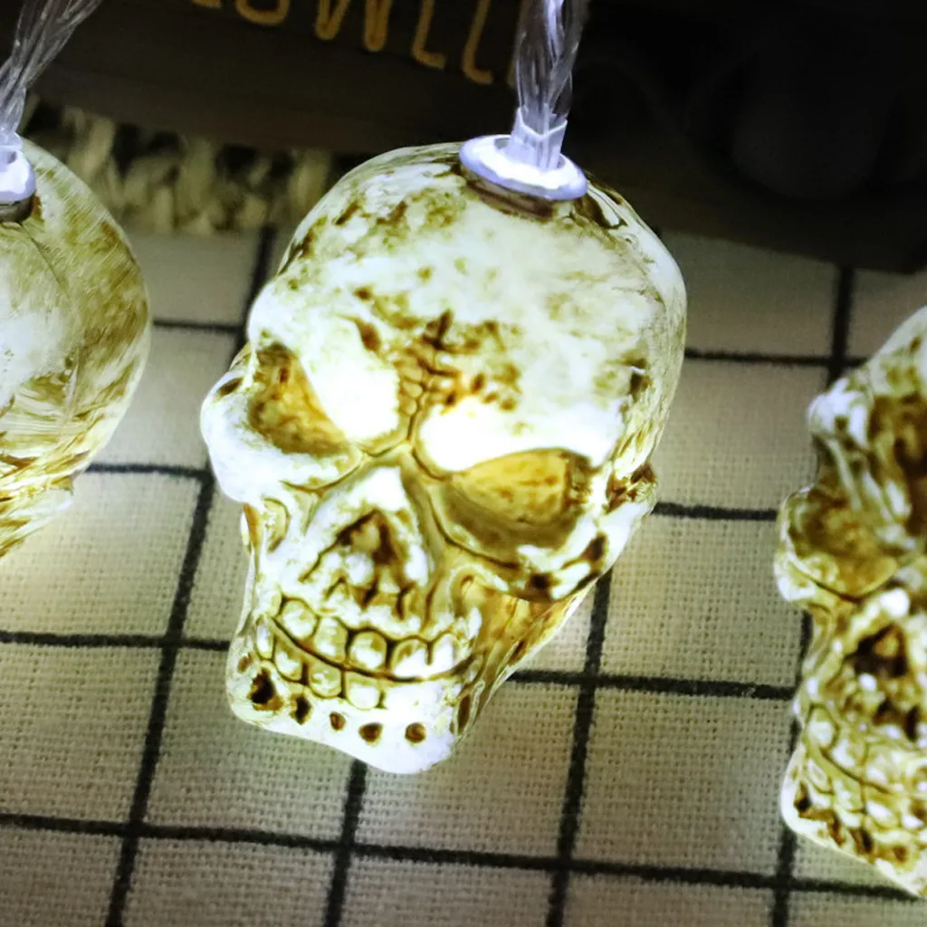 Horror Skull Bone Halloween Decor LED Light String 1.5M 10 LED For Halloween Skull Night Light Lamp Home Party Decoration #006
Horror Skull Bone Halloween Decor LED Light String 1.5M 10 LED For Halloween Skull Night Light Lamp Home Party Decoration #006