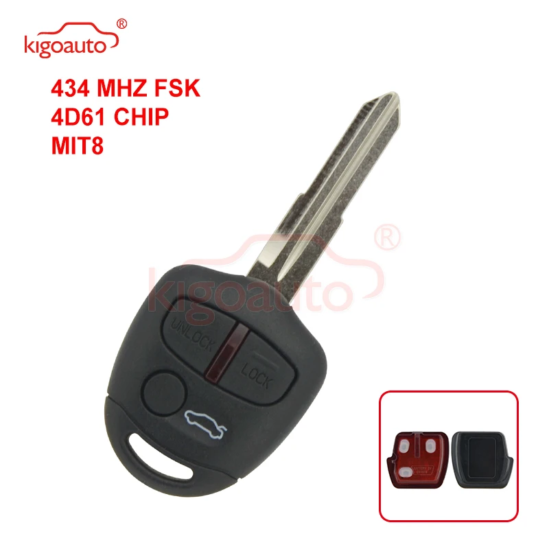 Kigoauto car fob Remote key 3 button 434Mhz MIT8 4D61 for Mitsubishi Lancer replacement key
Kigoauto car fob Remote key 3 button 434Mhz MIT8 4D61 for Mitsubishi Lancer replacement key