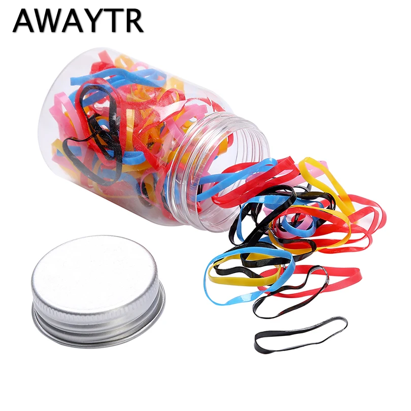 AWAYTR 100/250/1000 шт/коробка одноразовые резинки резиновые ленты эластичные для волос