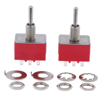 2pcs 9Pins 3PDT On On/on Off On 2/3 Positions Mini Toggle Switches MTS 302 303
2pcs 9Pins 3PDT On On/on Off On 2/3 Positions Mini Toggle Switches MTS 302 303