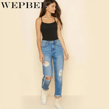 WEPBEL Women Jeans Pants Leisure Loose High Waist Vintage Straight Jeans Women All-match Simple Ankle-Length
WEPBEL Women Jeans Pants Leisure Loose High Waist Vintage Straight Jeans Women All-match Simple Ankle-Length