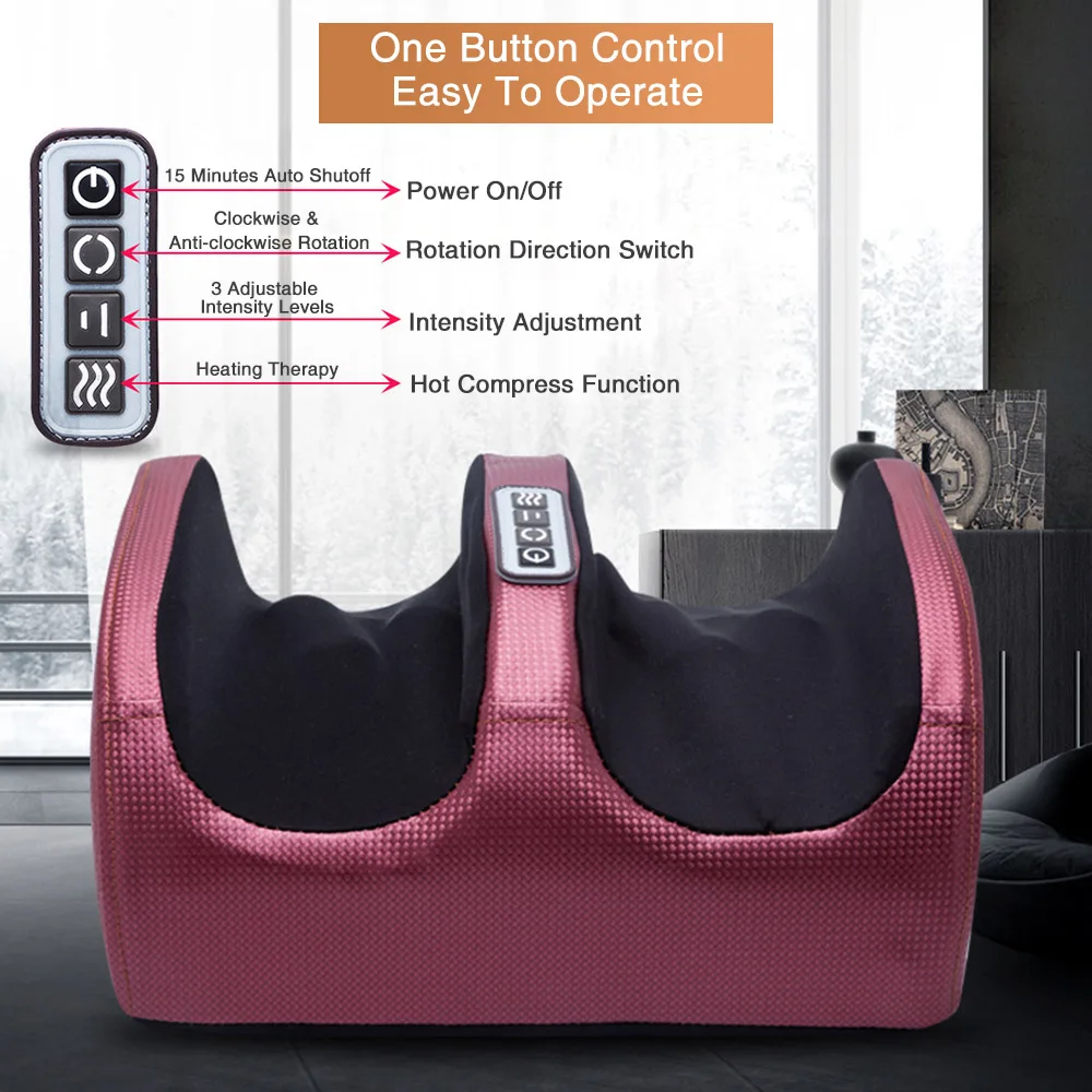 Electric Foot Massager Calf Leg Heating Massage Machine Heating Therapy Foot Kneading Relax Hot Compression Foot Care Device Electric Foot Massager Calf Leg Heating Massage Machine Heating Therapy Foot Kneading Relax Hot Compression Foot Care Device