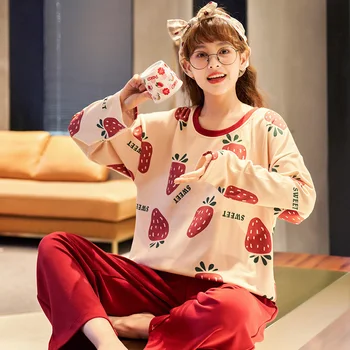 womens Pajamas Set Autumn Winter Thicken Cotton Pyjamas Women Cartoon Pijama Pattern Pajamas Set Thin Pijama Mujer Sleepwear
womens Pajamas Set Autumn Winter Thicken Cotton Pyjamas Women Cartoon Pijama Pattern Pajamas Set Thin Pijama Mujer Sleepwear