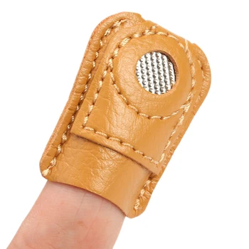 Leather Finger Cots Guard Cover Thimble Thumb Fingertip Protection Gloves DIY Craft Patchwork Sewing Tools Accessories 
Leather Finger Cots Guard Cover Thimble Thumb Fingertip Protection Gloves DIY Craft Patchwork Sewing Tools Accessories