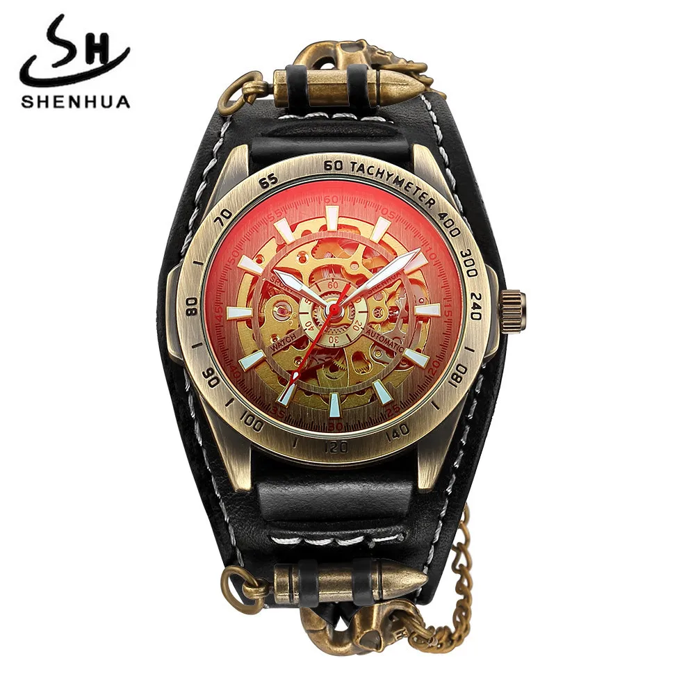 New Style Shenhua Europe And America Style Punk Men Fashion Casual Hollow out Machinery Automatic Machine Watch 
New Style Shenhua Europe And America Style Punk Men Fashion Casual Hollow out Machinery Automatic Machine Watch