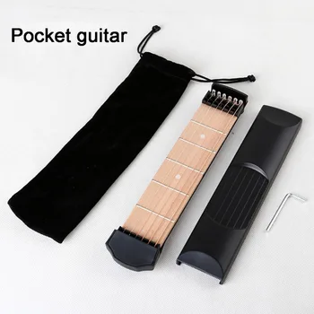 Mini Portable Guitar 6 Strings Model Wooden Practice 6 Strings Guitar Trainer Gadget With Pouch For Beginners
Mini Portable Guitar 6 Strings Model Wooden Practice 6 Strings Guitar Trainer Gadget With Pouch For Beginners