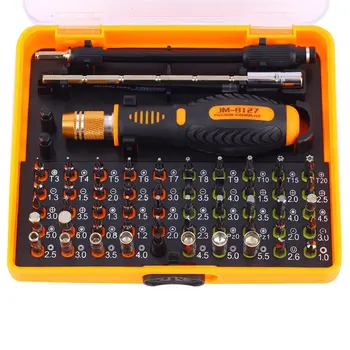 53 in 1 Multifunction Precision Magnetic Screwdriver Set With Trox Hex Cross Flat Multi-bit Tweezer Cell Phone Repair Tool
53 in 1 Multifunction Precision Magnetic Screwdriver Set With Trox Hex Cross Flat Multi-bit Tweezer Cell Phone Repair Tool