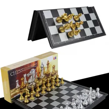 Pro 32 Chess Pieces Gold Silver/White Black Chessboard Board Game Competition Toy Chess Set With Chessboard Toolss
Pro 32 Chess Pieces Gold Silver/White Black Chessboard Board Game Competition Toy Chess Set With Chessboard Toolss