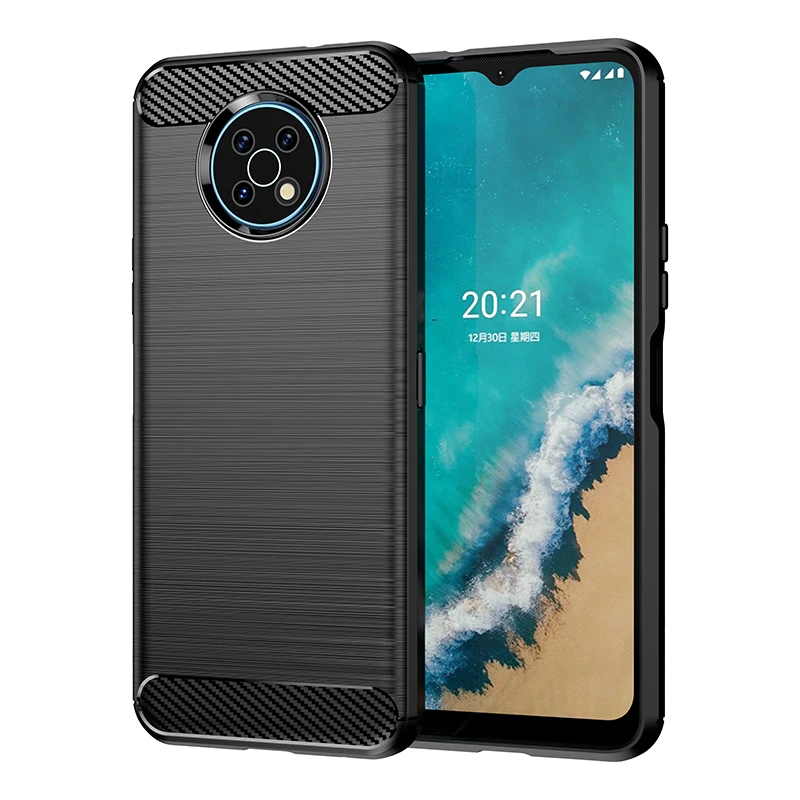Чехол для Nokia G50 чехол мягкий бампер из ТПУ углеродного волокна телефона X10 X20 G10 G20