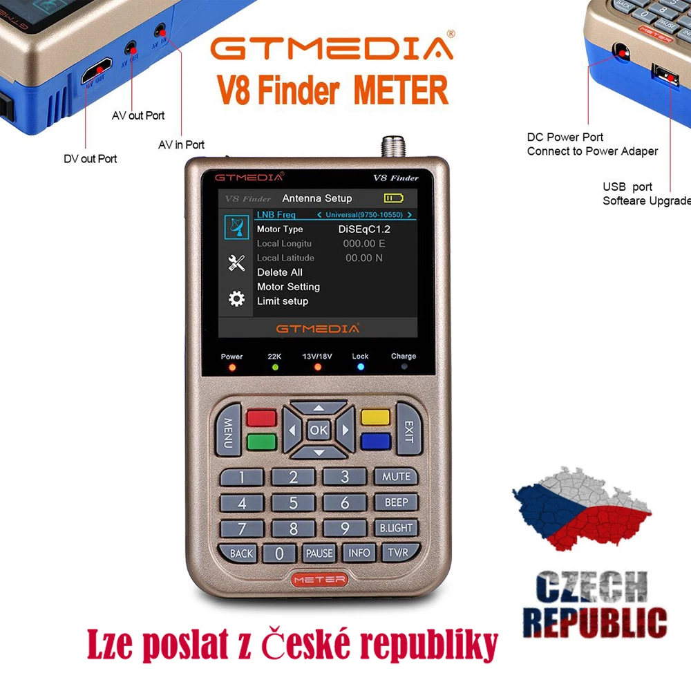 GTMEDIA / Freesat V8 Finder HD DVB-S2 Цифровой спутниковый высокой четкости Sat DVB S2 счетчик Satfinder