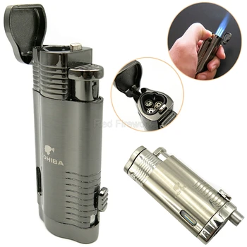 COHIBA Elegant Stainless Steel 3 Torch Jet Flame Windproof Cigar Cigarette Lighter With Gift Box And Cigar Punch 
COHIBA Elegant Stainless Steel 3 Torch Jet Flame Windproof Cigar Cigarette Lighter With Gift Box And Cigar Punch