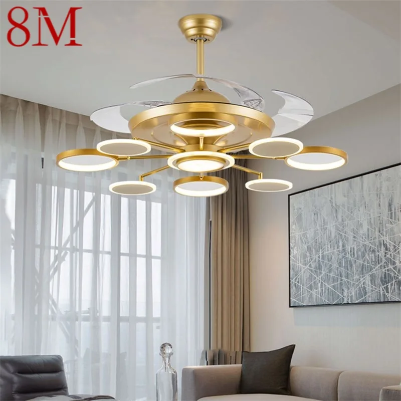 8M Ceiling Fan Lights Lamps Remote Control Without Blade Modern Gold LED For Home Dining Room Restaurant
8M Ceiling Fan Lights Lamps Remote Control Without Blade Modern Gold LED For Home Dining Room Restaurant