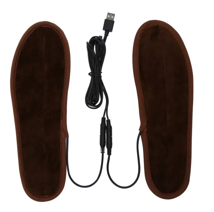 Для мужчин и женщин Новинка USB с электрическим питанием плюшевые меховые стельки