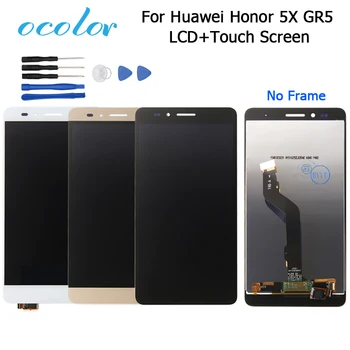 ocolor For Huawei Honor 5X GR5 LCD Display+Touch Screen Digitizer Assembly No Frame Replacement For Huawei Honor 5X GR5 +Tools
ocolor For Huawei Honor 5X GR5 LCD Display+Touch Screen Digitizer Assembly No Frame Replacement For Huawei Honor 5X GR5 +Tools