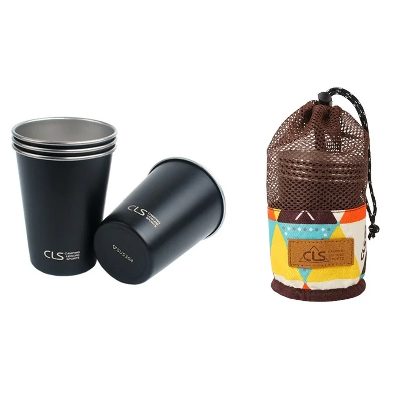 304 Stainless Steel Cup Outdoor Camping 4Pcs Set Cup Picnic Barbecue Beer Glass Mountaineering Water Cup Tea Milk Coffee Cup
304 Stainless Steel Cup Outdoor Camping 4Pcs Set Cup Picnic Barbecue Beer Glass Mountaineering Water Cup Tea Milk Coffee Cup