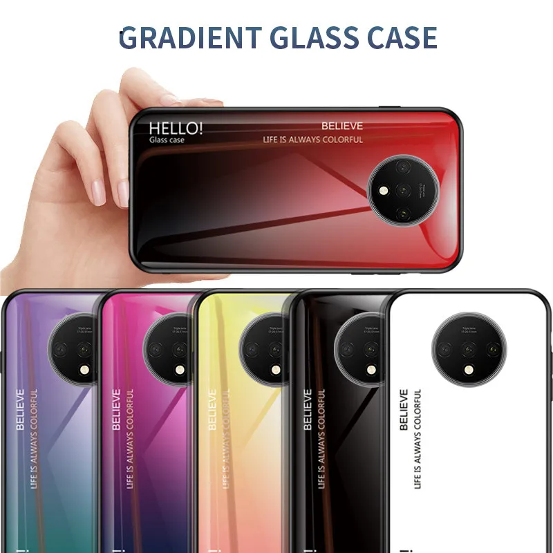 For OnePlus 8 7 7T Pro Case Color gradient silicone frame tempered glass back cover For One Plus 8 7T 1+7T Pro Case
For OnePlus 8 7 7T Pro Case Color gradient silicone frame tempered glass back cover For One Plus 8 7T 1+7T Pro Case