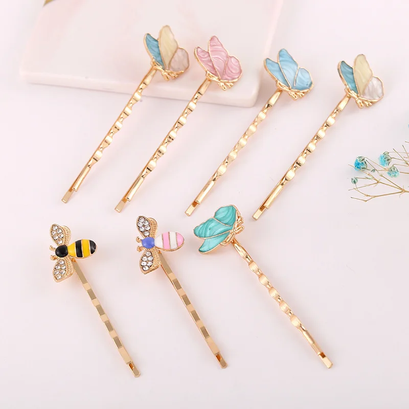 2pcs Fashion Wild Butterfly Bee Shape BB Clip Word Hairpin Barrettes Women Children Girl Handmade Headdress Diy Accessories
2pcs Fashion Wild Butterfly Bee Shape BB Clip Word Hairpin Barrettes Women Children Girl Handmade Headdress Diy Accessories
