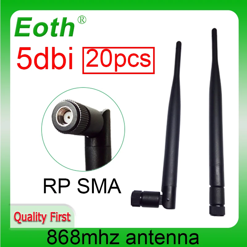 EOTH 20pcs 868mhz antenna 5dbi sma female 915mhz lora antene pbx iot module lorawan signal receiver antena high gain | Мобильные