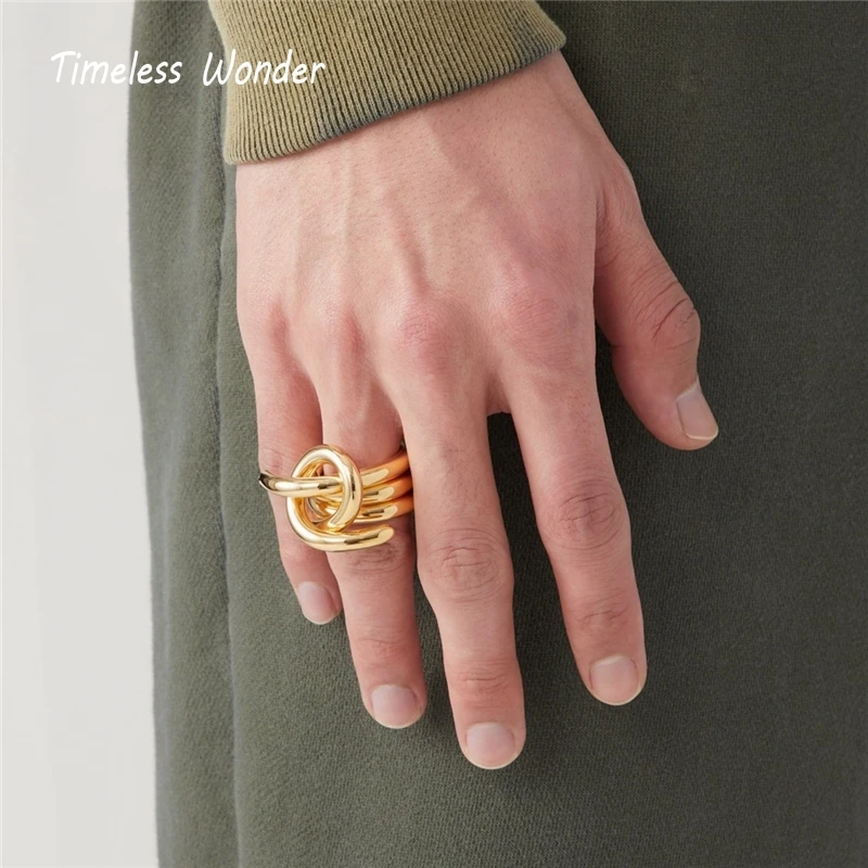 Фото Женские массивные кольца Wonder Titanium эффектные украшения из нержавеющей стали в