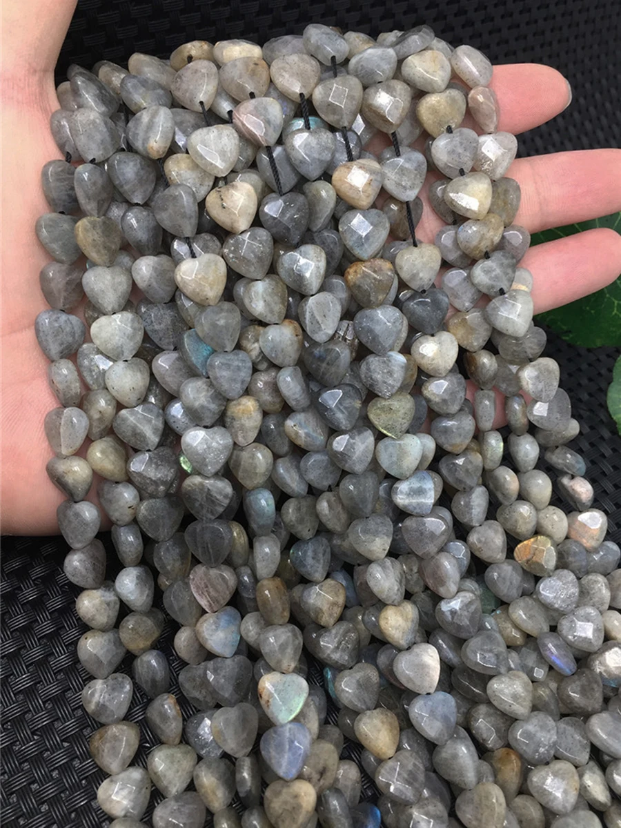 Natural Stone Blu-ray Labradorite Beads Faceted Stone Heart-shaped Loose For Jewelry Making DIY Necklace Bracelet 15'' 10mm
Natural Stone Blu-ray Labradorite Beads Faceted Stone Heart-shaped Loose For Jewelry Making DIY Necklace Bracelet 15'' 10mm