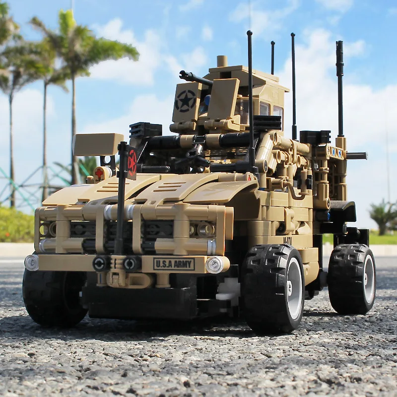 MZ MZ6001 Building Blocks Remote Control Car Military Armored Assault Vehicle 2.4G Remote Control Car DIY Assembled Building Blo
MZ MZ6001 Building Blocks Remote Control Car Military Armored Assault Vehicle 2.4G Remote Control Car DIY Assembled Building Blo
