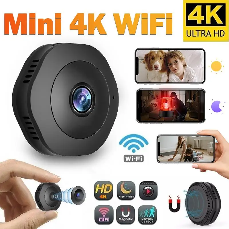 Mini DV/ WiFi Camera Home Security Camera HD 4K 1080P Night Vision Motion Detection Actie Camera motion Sensor Camcorder
Mini DV/ WiFi Camera Home Security Camera HD 4K 1080P Night Vision Motion Detection Actie Camera motion Sensor Camcorder