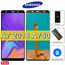 Écran avec cadre TFT A750 LCD pour Samsung Galaxy A7 2018, pièce de rechange, tactile et numériseur, SM-A750F=