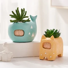 Succulent Plant Pot Cute Animal Flower Planter Flowerpot Create Design Lovely Little Animals Home Decor Garden Craft Bonsai Pot