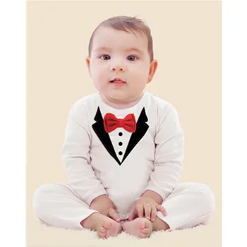 New Europe and America ins two-color gentleman clothes cotton boy onesies romper home clothes
New Europe and America ins two-color gentleman clothes cotton boy onesies romper home clothes