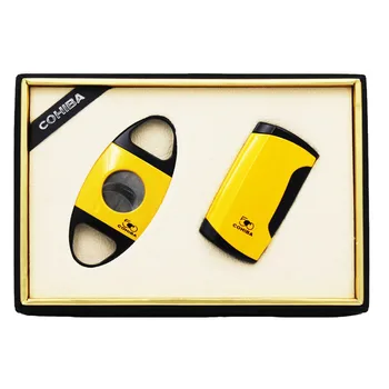 Cigar Lighter Cutter Windproof Torch Jet Flame Gas Mini Lighter Accessories set Butane Metal with Punch Gift Box
Cigar Lighter Cutter Windproof Torch Jet Flame Gas Mini Lighter Accessories set Butane Metal with Punch Gift Box