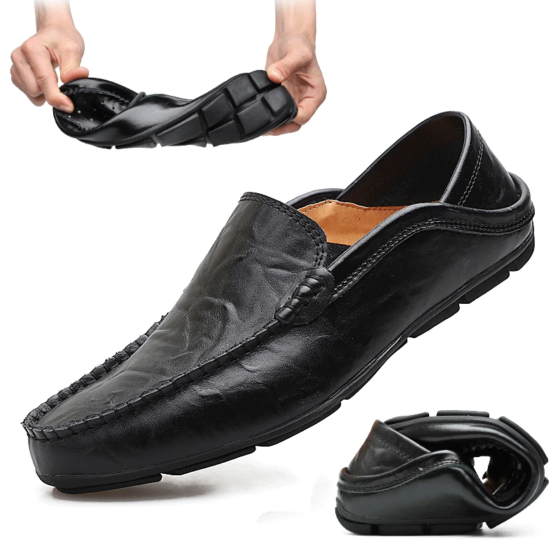 Italian Men Shoes Casual Luxury Brand Genuine Leather Mens Loafers Moccasins Soft Breathable Slip on Boat Shoes Plus Size 37-47
Italian Men Shoes Casual Luxury Brand Genuine Leather Mens Loafers Moccasins Soft Breathable Slip on Boat Shoes Plus Size 37-47