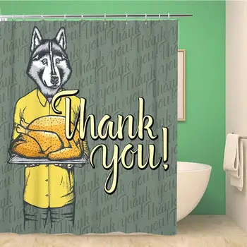 Bathroom Shower Curtain Happy Thanksgiving Day Husky Dog Holiday Turkey Polyester Fabric Waterproof Bath Curtain Set with Hooks
Bathroom Shower Curtain Happy Thanksgiving Day Husky Dog Holiday Turkey Polyester Fabric Waterproof Bath Curtain Set with Hooks