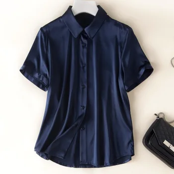 summer of 2020 female professional attire short-sleeved shirt jacket mulberry silk silk white-collar lady in a shirt
summer of 2020 female professional attire short-sleeved shirt jacket mulberry silk silk white-collar lady in a shirt